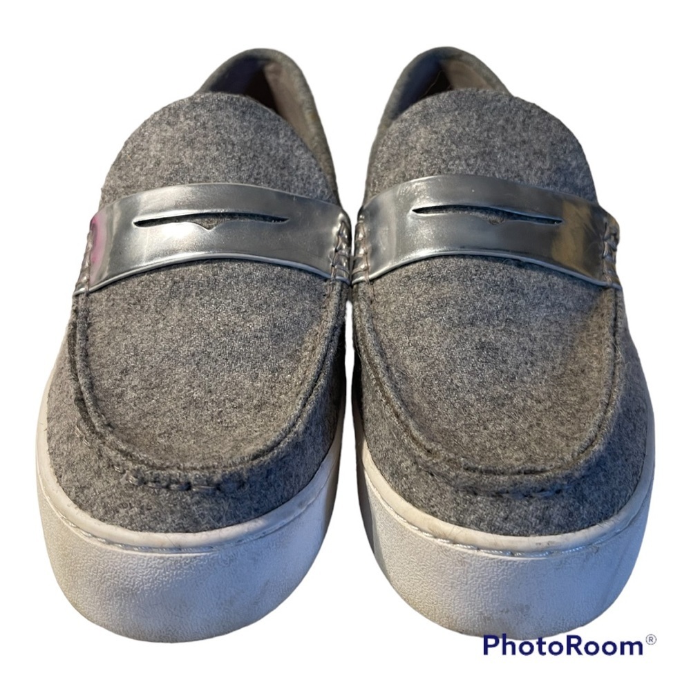 MICHAEL Michael Kors | Grey Felt and Leather Slip-On Loafers Style Runners - Picture 2 of 7